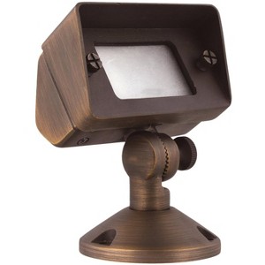 Elegant Lighting FLOOD LIGHT W2in D4in H6in ANTIQUE BRASS INCLUDES STAKE G4 HALOGEN 35W(LIGHT SOURCE NOT INCLUDED) - 1 of 4