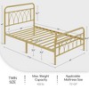 Yaheetech Metal Platform Bed Frame with Petal Accented Headboard and Footboard - 3 of 4