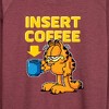Women's - Garfield - Coffee Lightweight French Terry Wide Neck Long Sleeve Shirt - 2 of 4
