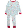 RuffleButts SoftSnooze Girls Holiday Ruffle Long Sleeve Pajama Set - 2 of 2