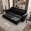 King Size Chesterfield Sofa Bed, 3 in 1 Convertible Bed with Nailhead Trim & Rolled Arm, Iron Frame Sofa Bed with Cotton Filling-Baofuwish - 2 of 4