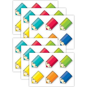 Creative Teaching Press® Core Decor Colorful Doodle Pencils 3 Inch Designer Cut-Outs, 36 Per Pack, 6 Packs - 1 of 4