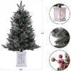 3ft Christmas Tree Artificial Christmas Tree with Vintage Potted Base, Xmas Holiday Decor for Home, Entrances - 3 of 4