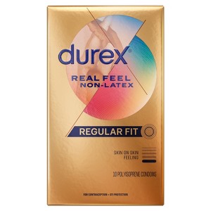 Durex RealFeel Non-Latex Lubricated Condoms - 10ct - 1 of 4