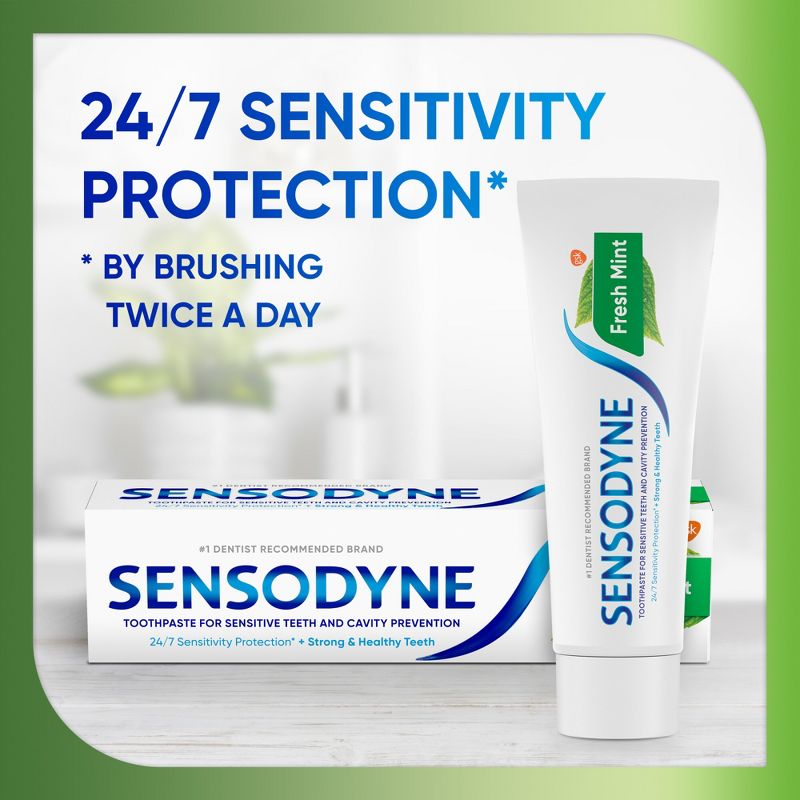 Sensodyne Fresh Mint Sensitivity Protection 2pk Toothpaste, 6 of 12