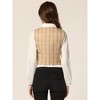 Allegra K Women's Plaid Vintage Steampunk Waistcoat Suit Vest - 4 of 4