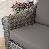 Leisure Made Walton 7pc Wicker Sectional in Gray Fabric - 4 of 4