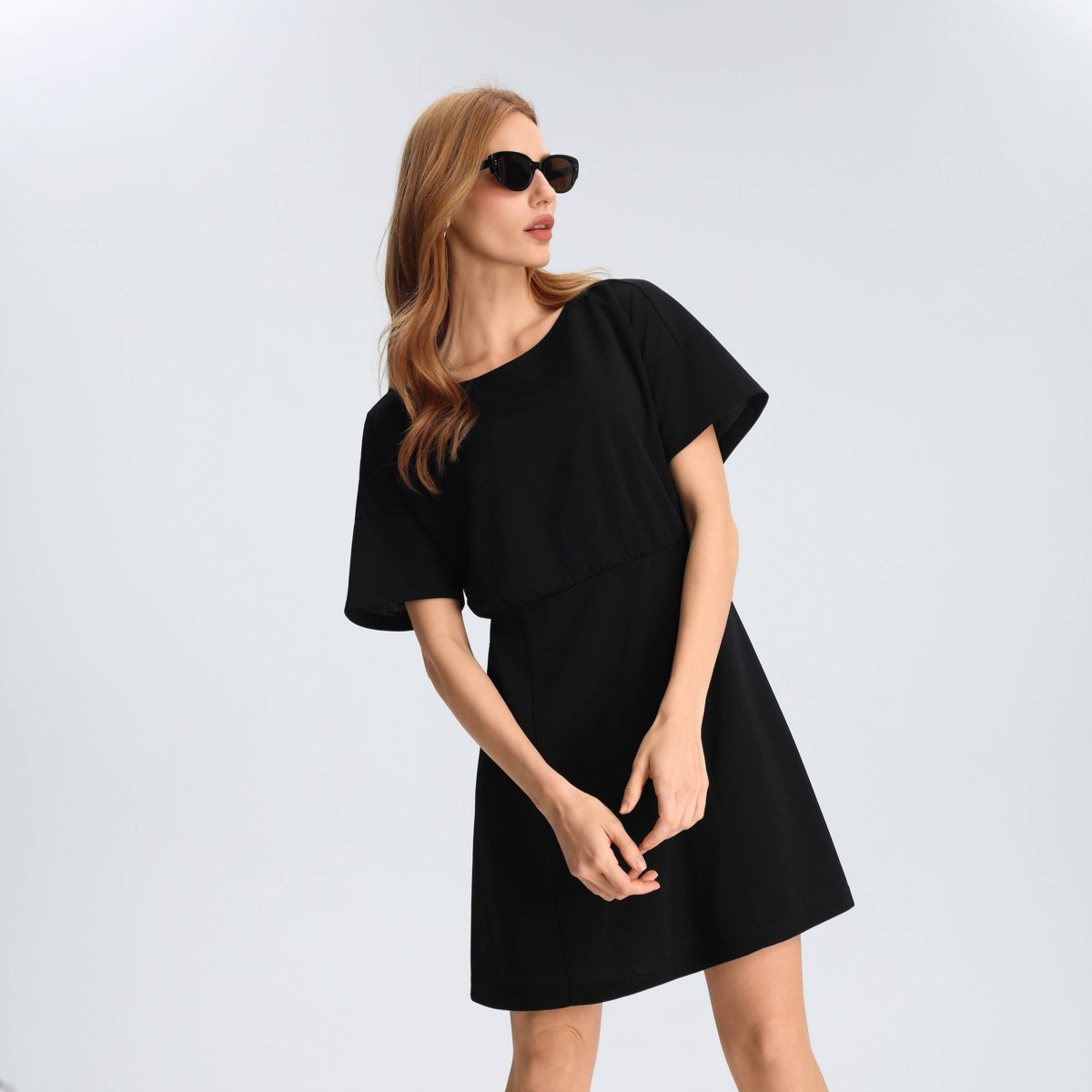 Женские платья A New Day Women's Short Sleeve Mini A-Line Dress - A New Day™ Black XS — фото 4