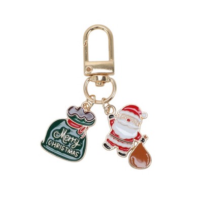 Unique Bargains Christmas Keychain Lobster Clasp Keychain Zinc Alloy 2.36" 1 Pc