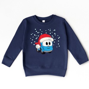 Leo the Truck Santa Hat Snow - Toddler Graphic Sweatshirt - 1 of 3