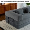 Racxily Convertible Sleeper Sofa Bed with Pillow, Corduroy Folding Mattress Couch, Floor Sofa Lounge Couch for Living Room Bedroom - 2 of 4