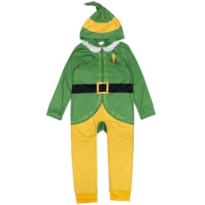 Elf Holiday Christmas Elf Fleece Zip Up Cosplay Pajama Coverall Little Kid to Big Kid