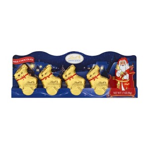 Lindt Christmas Mini Sleigh Milk Chocolate Candy - 1.7oz/5pk - 1 of 4