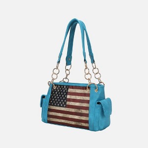 MKF Collection Alaina Vegan Leather Women’s Flag Shoulder Bag by Mia K - 1 of 4