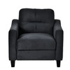 Modern Accent Chair Backrest Living Room Chairs Soft Padded Sofa Chairs Mid-Century Velvet,32.20'' x 29.10'' x 34.40''(2.68*2.43*2.87ft) - 2 of 4