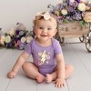 The Juniper Shop SmileyWorld Checkered Lightning Floral Baby Short Sleeve Bodysuit - 3 of 4