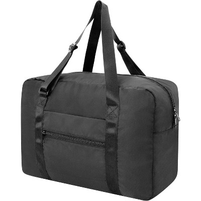 MaseiKar Small Duffle Bag for Travel, Personal Item Travel Bag Foldable Travel Tote Mini Gym Bag for Men Women, Black