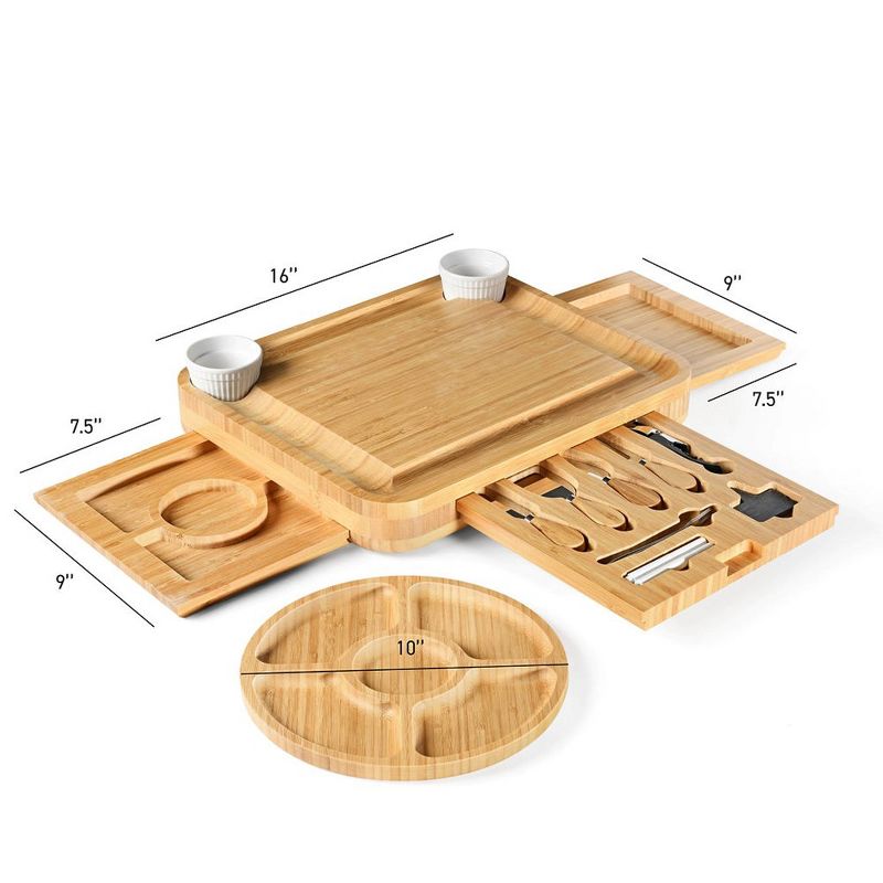 Wooden Charcuterie Board Set with Serving Utensils and Charcuterie Tray  - Cutting Board and Cheese Board for Wine Night, Parties - Homeitusa, 3 of 7