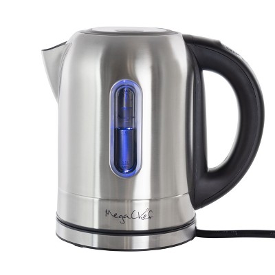 Megachef 1.7lt. Stainless Steel Electric Tea Kettle With 5 Preset Temps ...