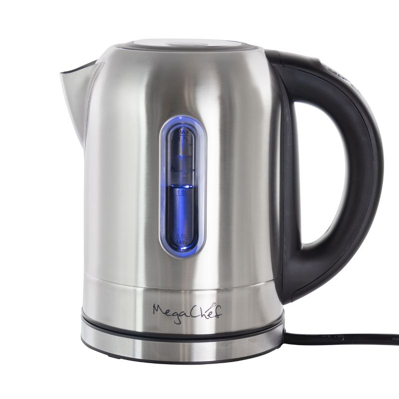 MegaChef 1.7Lt. Stainless Steel Electric Tea Kettle With 5 Preset Temps, 1 of 11