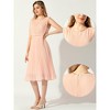 Allegra K Women's High Waist Zip Back Scoop Neck Sleeveless Flowy Long Pleated Dress - 2 of 4