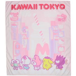 Sanrio Hello Kitty and Friends Tokyo City Pop Art Tapestry for Bedroom Wall Hanging for Living Room Dorm Home Decor 40"x34" Multicolored - 1 of 4