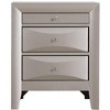 NicBex 23 Inch Nightstand with 3 Curved Fronts Drawers,Wood Side Table for Bedroom,Living Room - 3 of 4