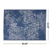 VisioGear Area Rug, 7'*5'3" Vintage Large Non-slip Rug For Living Room Kitchen Bedroom, Blue & Yellow, 84"*63"*0.16" - 3 of 4
