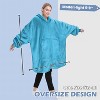 Womens' Hoodie Zip Up Sweatshirt with Full Fleece Lined, Oversized Zip-Up Adult Blanket Hoodie Wearable for Womens Men - Catalonia - 4 of 4