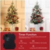 3ft Snow Flocked Christmas Tree, Small Artificial Christmas Tree with Base & 78 Lights, 8 Lighting Modes Hinged Xmas Tree, Christmas Decor - 4 of 4