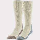 Goldtoe Signature Collection Men's Wool Crew Boot Socks 2pk - White/Blue/Maroon 6-12.5