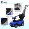 2 In 1  Push Car Stroller Sliding Car with Horn Music Light Function Secure Bar Ride on Toy for Boy Girl 1-3 Years Old-3irtyhousy - 3 of 4