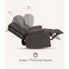Recliner Chair, 360° Manual Rocker Swivel Recliner for Adults, with Side Pockets and Cup Holders, for Living Room, Bedroom - 3 of 4