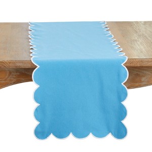 Saro Lifestyle Scalloped Table Runner - 1 of 3