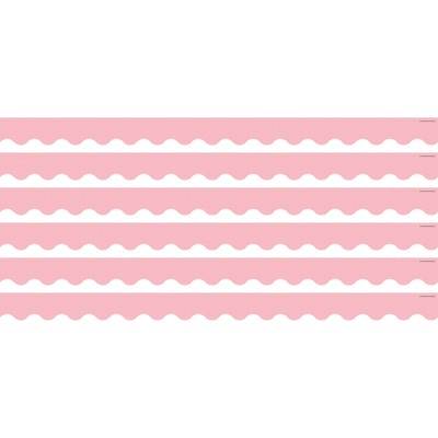 Teacher Created Resources® Pastel Pink Scalloped Border Trim, 35 Feet Per Pack, 6 Packs