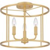 Quoizel Lighting Abner 3 - Light Semi-Flush Mount in  Aged Brass - 3 of 4