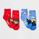 Women's 2pk Harry Potter Cozy Ankle Socks - Red/Blue 4-10
