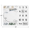 Sweet Jojo Designs Boy Baby Milestone Blanket Airplane Green and Blue - 4 of 4