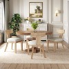 Christopher Knight Home Castner 5-Piece Rustic Expandable Fabric and Rubberwood Dining Set - 2 of 4