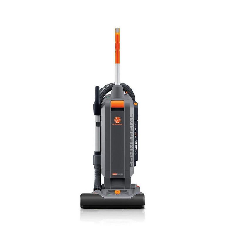 Hoover Commercial - HushTone 10 Amp 15 in. Vacuum Cleaner with Intellibelt - Orange/Gray, 1 of 3