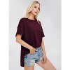 EXLURA Womens Summer Oversized T Shirts Casual Short Sleeve Loose Maternity Tops Crewneck Tunic Plus Gym Workout Top - 3 of 4