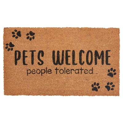 Dogs Welcome People Tolerated Doormat 18x30 – MDStickerShop