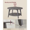 Round Coffee Table, 32''Circle Coffee Tables with 2-Tier Storage Shelf, Easy to Assemble for Living Room - 4 of 4