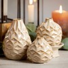 3.75"H, 4.75"H and 6.5"H Sullivans Golden Geometric Bud Vase - Set of 3 - 3 of 3