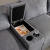 126'' U-Shaped Sectional Sofas with Console, Cup Holders, and Double Chaise for Living Room, Oversized Comfort Sofa - 4 of 4