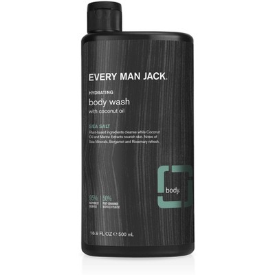 Every Man Jack Men's Hydrating Sea Salt Body Wash with Coconut Oil for All Skin Types - 16.9 fl oz