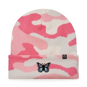 Dalix Butterfly Embroidered Beanie Insect Warm Winter Knit Hat for Women - 1 of 4