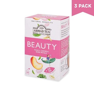 Ahmad Beauty Peach, Carob & Rose Petals Tea Infusion 20ct tea bags - Pack of 3 - 1 of 4