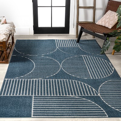 JONATHAN Y Nordby High-Low Geometric Arch Scandi Striped Indoor/Outdoor Area Rug