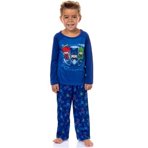 PJ Masks Toddler Boys' Gekko Catboy Owlette We're On Our Way Pajama Set Blue - 1 of 4